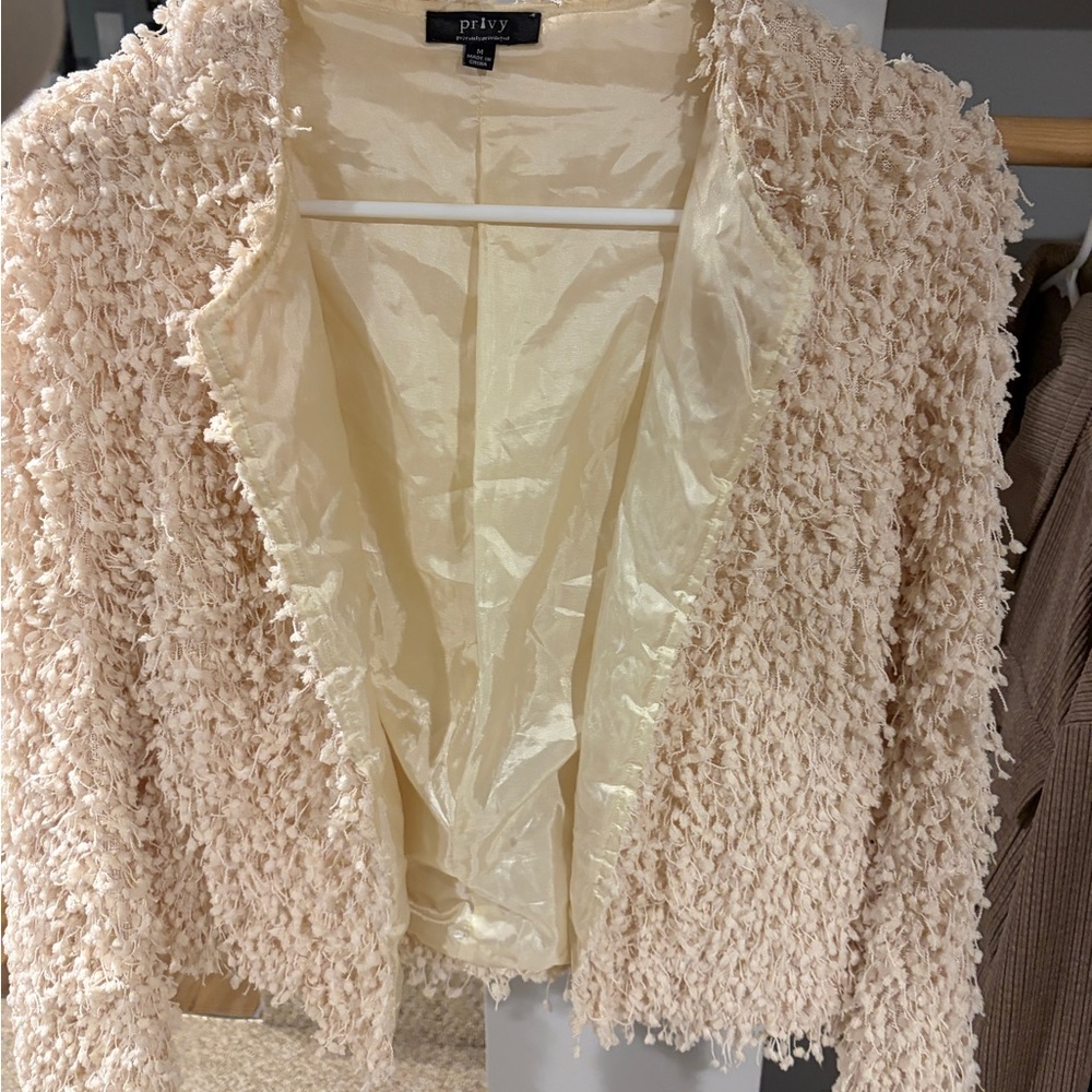 Privy Beige Textured Jacket
